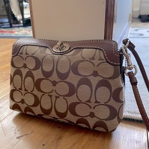 Brown Coach Wristlet